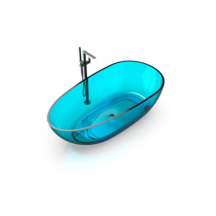 Knief EGG Shape Ванна отдельностоящая 170x85x54см, из полимерного материала, цвет: Aquamarin Blue # 100