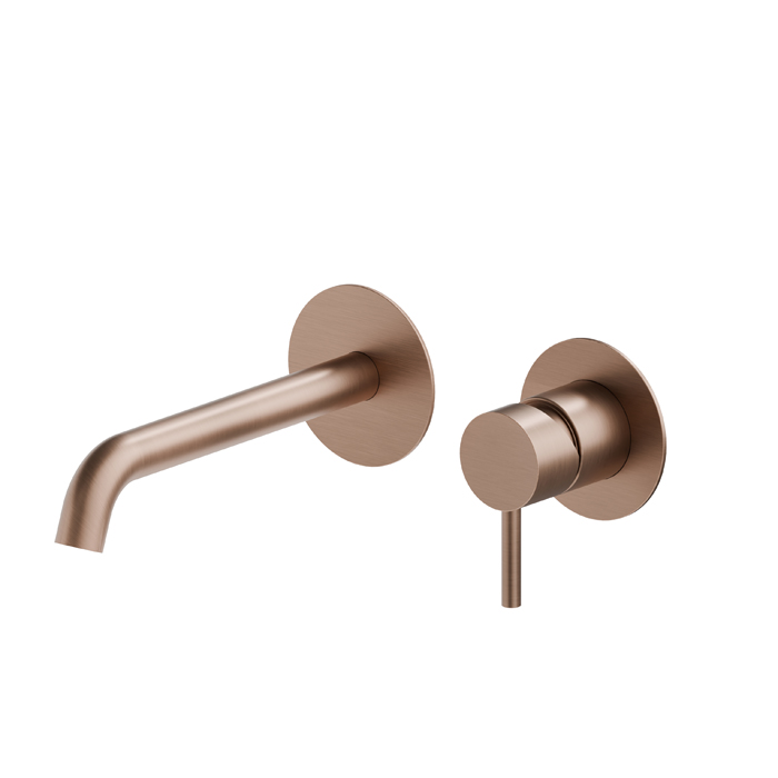 Смеситель для раковины Newform X-Steel 316, встраиваемый, внешняя часть, цвет: PVD brushed copper bronze