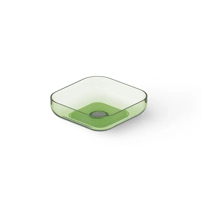 Dea Design Washbasins Раковина 40х40х12см, накладная, без отв., Glasstech, прозрачная смола, цвет: Emerald R3