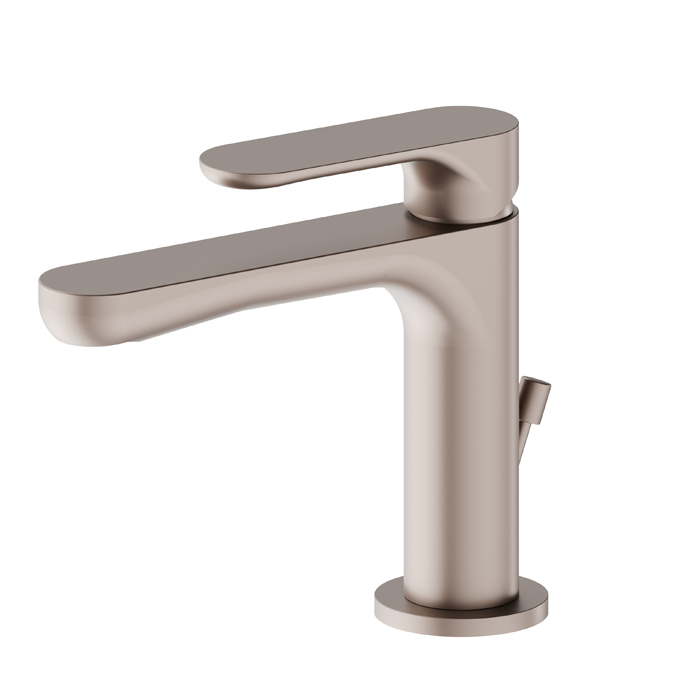 Смеситель для раковины Newform Linfa II, 1 отв., с донным клапаном, цвет: copper glossy