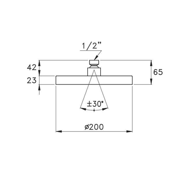 Stella Docce 316A-200 Верхний душ Ø20см., цвет: хром