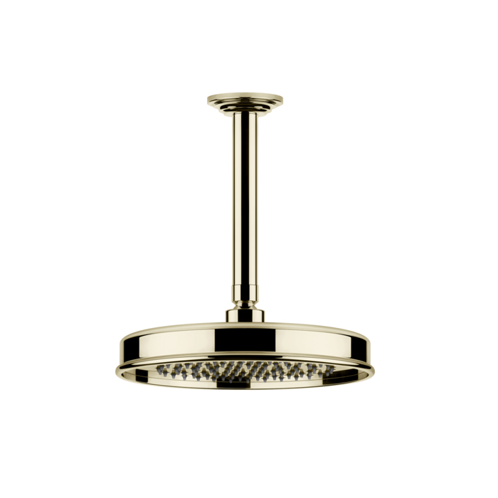 Верхний душ Gessi Venti20 Ø200 мм, с потолочным держателем 288 мм, цвет: Brass PVD