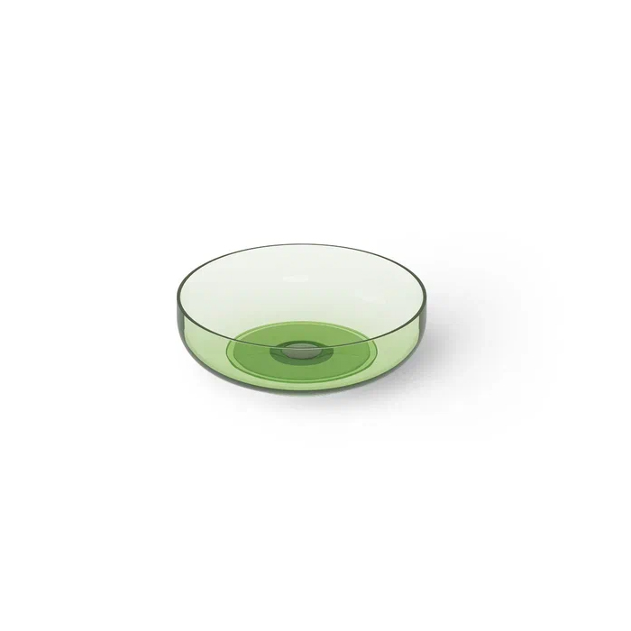 Dea Design Washbasins Раковина 40х40х12см, накладная, без отв., Glasstech, прозрачная смола, цвет: Emerald R3