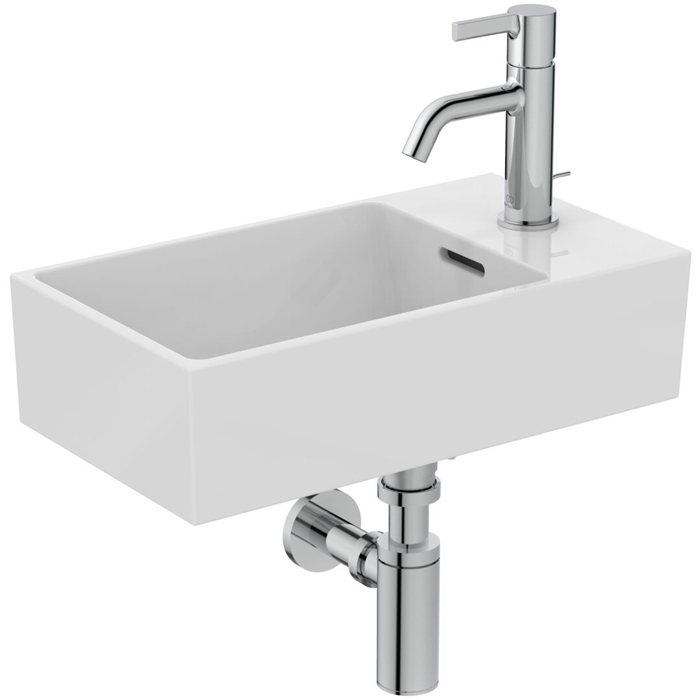 Ideal Standard Extra Раковина 45х25xh12см., подвесная, с 1 отв, Dx, с крепежом, цвет: белый глянец