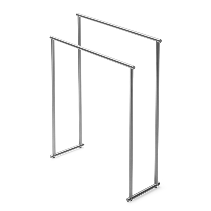 Decor Walther Bar Полотенцедержатель 87см, напольный, двойной, цвет: сталь матовая