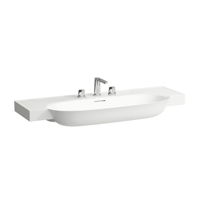 Laufen New Classic Раковина накладная 120х48х7.5см, с 3 отв., с переливом, цвет: белый матовый