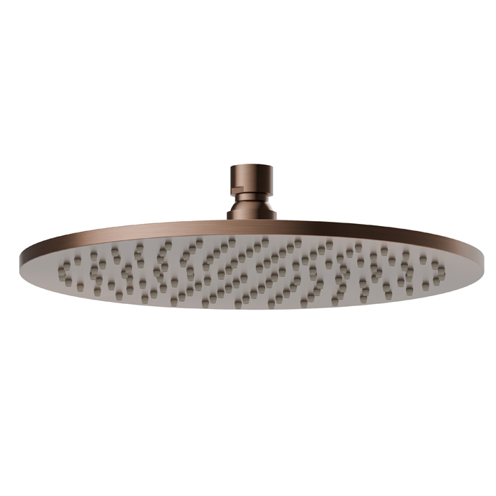 Верхний душ Newform Head Showers 25см, настенный/потолочный, h=8мм, цвет: PVD brushed copper bronze