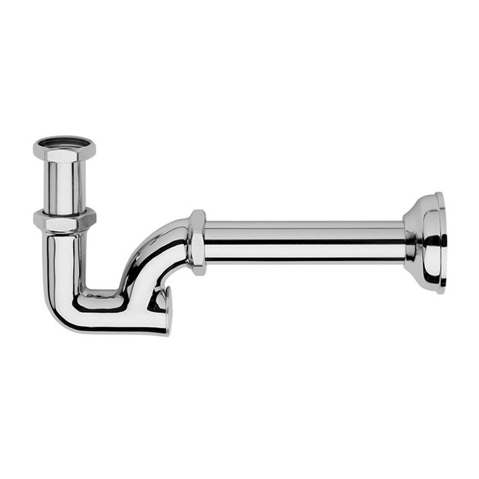 Сифон для раковины Fima Carlo Frattini Complementi Bagno, с доступом сзади, без слива, труба 24 см, цвет: хром