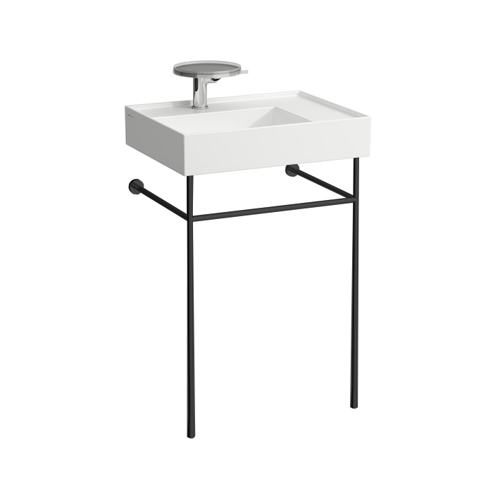 Laufen Kartell Консоль 53.5х44х79см, с раковиной на 1 отв, напольная, покрытие LCC, цвет: черный матовый