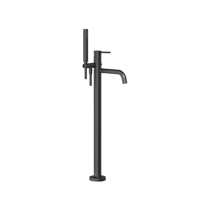 Смеситель для ванны Gessi Emporio Via tortona, напольный, с душевой лейкой, цвет: Black XL