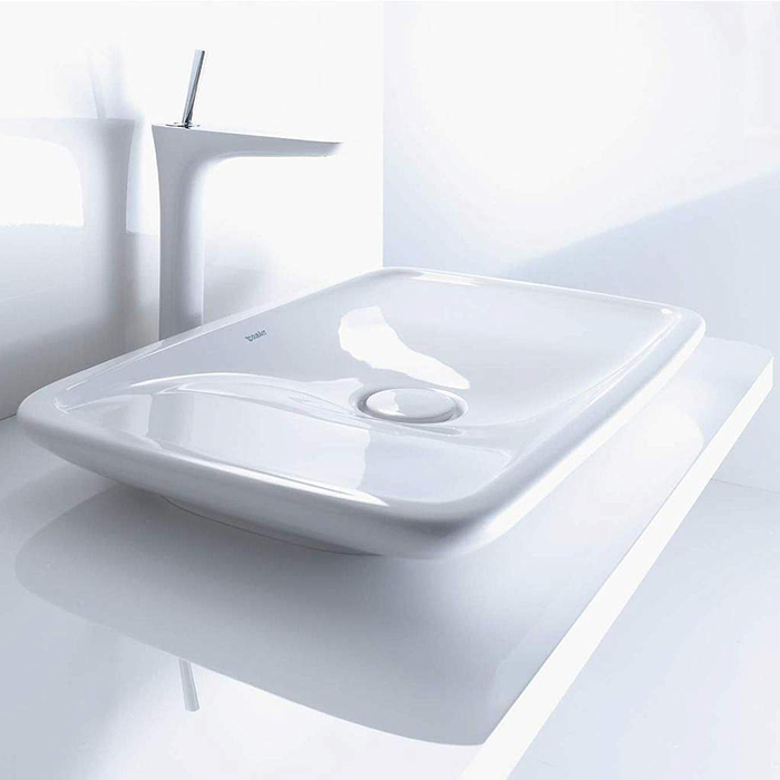 Duravit PuraVida Раковина 70x42см, накладная, без отв., без перелива, цвет: белый