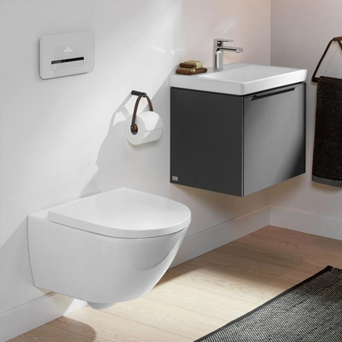 Villeroy&Boch Subway 3.0 Унитаз подвесной, безободковый, сиденье-в комплекте SoftClosing, CeramicPlus, цвет: альпийский белый