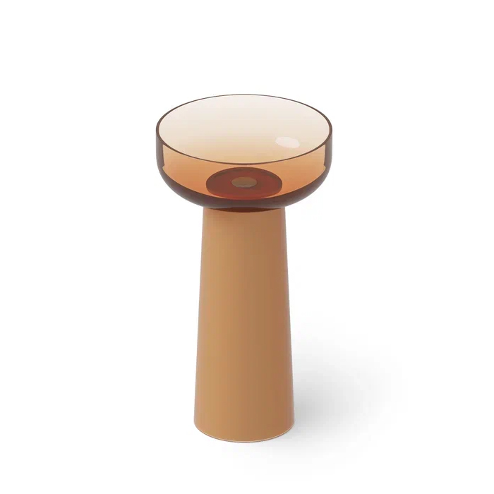 Dea Design Pedestal Basin Раковина 48х48х88см, напольная, без отв., Glasstech, прозрачная смола, цвет: Sunset R1