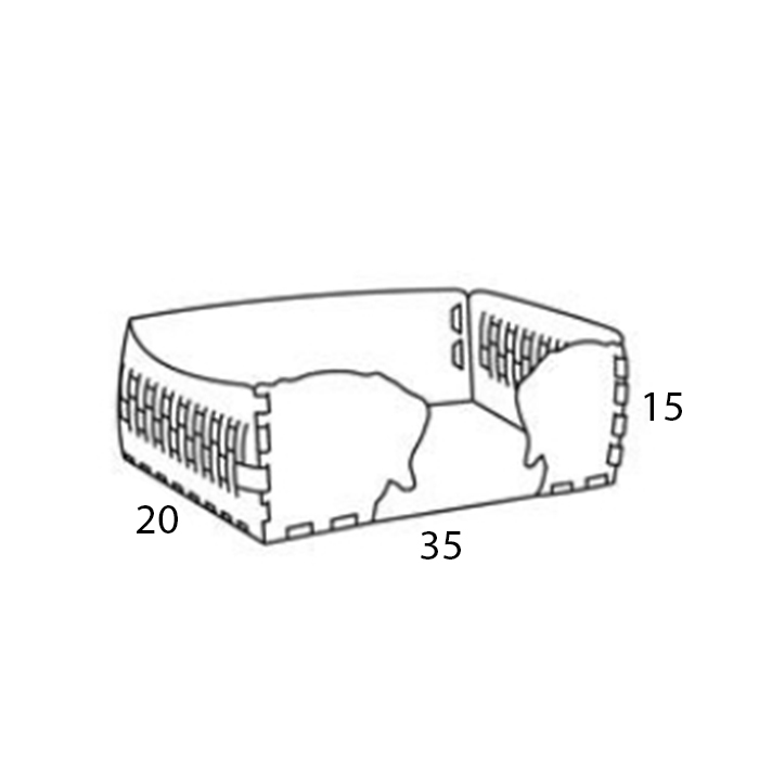 ADJ Лежанка Dog, 45х30хН15 см., цвет: горчичный/оливковый