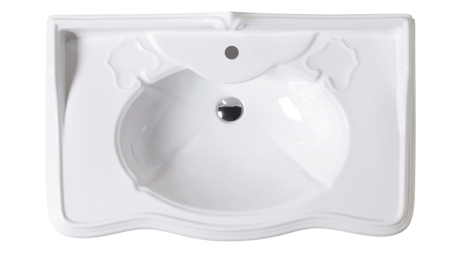 Azzurra Jubilaeum Раковина с колонной 90x56xH32 см, 1 отв., цвет: Bianco lucido