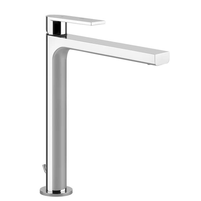 Смеситель для раковины Gessi Emporio Via manzoni, на 1 отв, высокий, с донным клапаном, цвет: хром
