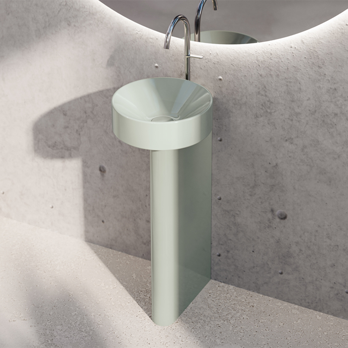 BETTE Suno Pedestal Раковина напольная 34x84см, с 1 отв., цвет: Salvia