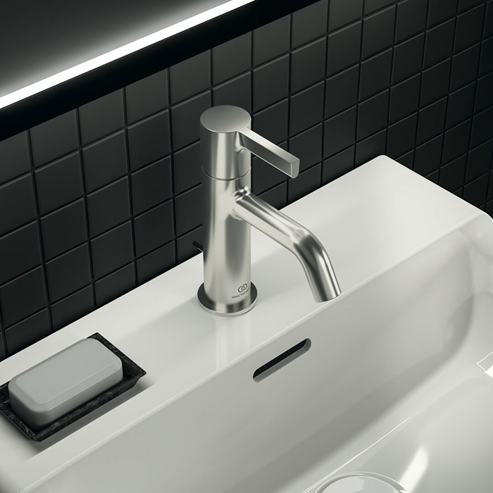 Ideal Standard Joy Смеситель для раковины, на 1 отв., с донным клапаном, цвет: PVD Silver Storm (Серебряный Шторм)