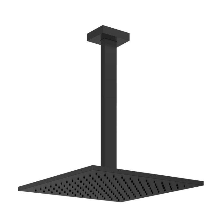 Верхний душ для потолочного крепления Gessi Rettangolo 300x300мм, высота от 115 до 1865мм, цвет: Black XL