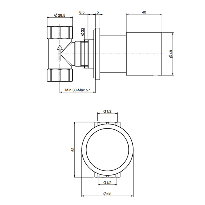 Запорный вентиль Carlo Frattini Spillo Steel, цвет: INOX