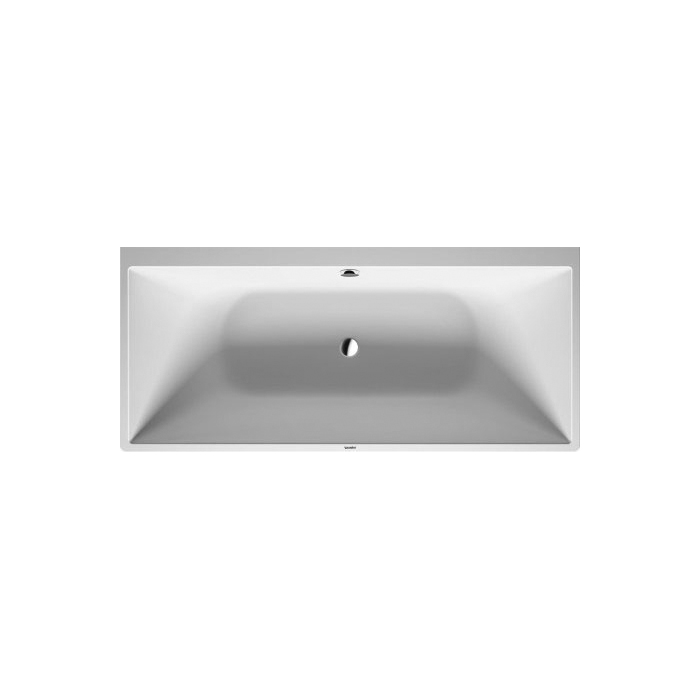 Duravit DuraSquare Ванна 180x80см, пристенный вариант, с ножками и панелью, с 2 наклонами для спины, цвет: белый