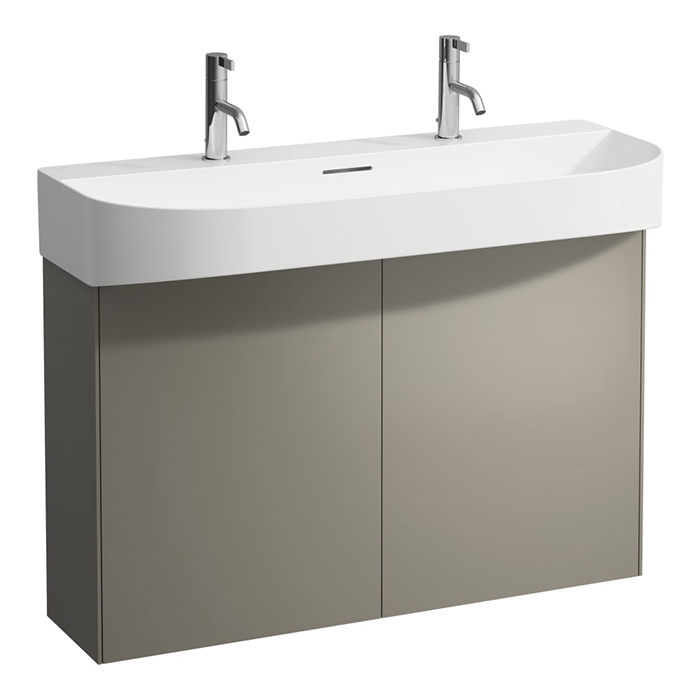 Laufen Sonar Комплект мебели с раковиной, 1000x420x145 мм, с 2 отверстиями для смесителя, база под раковину 975х240х600 мм, 2 дверцы, цвет: титан