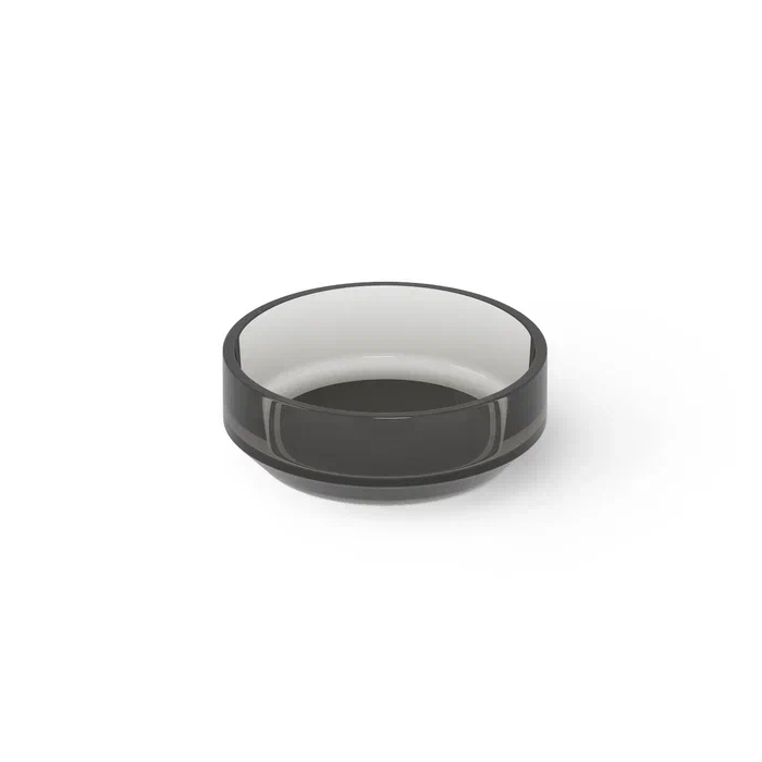 Dea Design Washbasins Раковина 43х43х15см, накладная, без отв., Glasstech, прозрачная смола, цвет: Smoky Black R4
