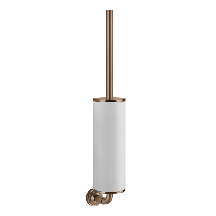 Ершик для унитаза подвесной Gessi Venti20, цвет: белый, фурнитура Copper Brushed PVD