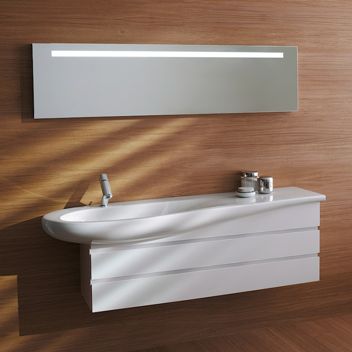 Раковина Laufen Alessi One 160х50х16.5 см, 1 отв., покрытие LCC, цвет: белый