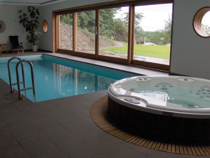 Jacuzzi Alimia Минибассейн 212xh90см, отдельностоящий, гидро/аэромассаж, подсветка, CLEARRAY, нагреватель, с крышкой, отделка: platinum / graphite