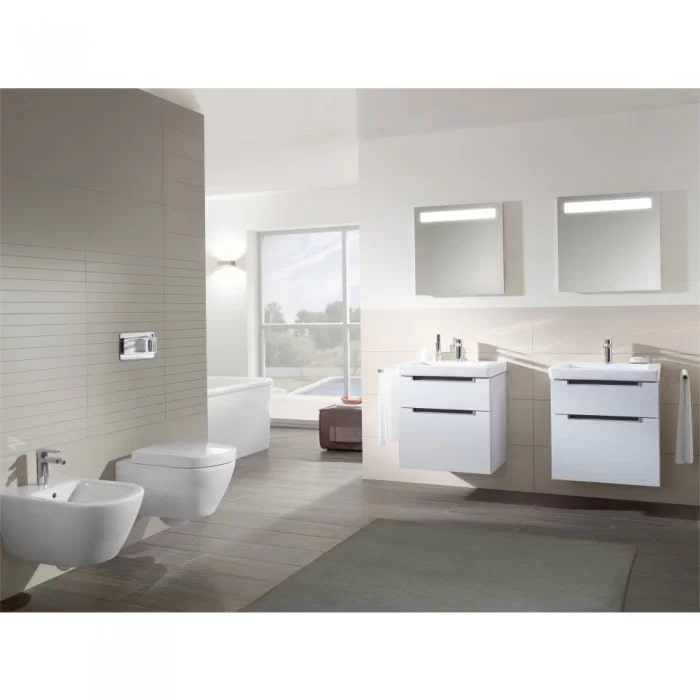 Villeroy&Boch Subway 2.0 Биде подвесное 37.5х56.5х28см, 1 отв., цвет: альпийский белый