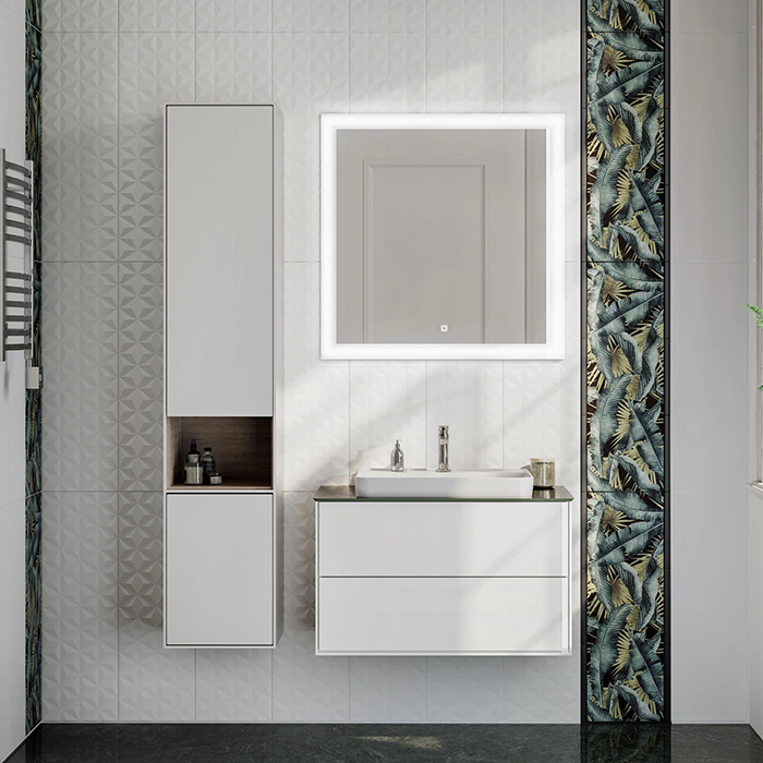 Kerama Marazzi PLAZA Modern Тумба подвесная 80x48см, 2 ящика, цвет: белый