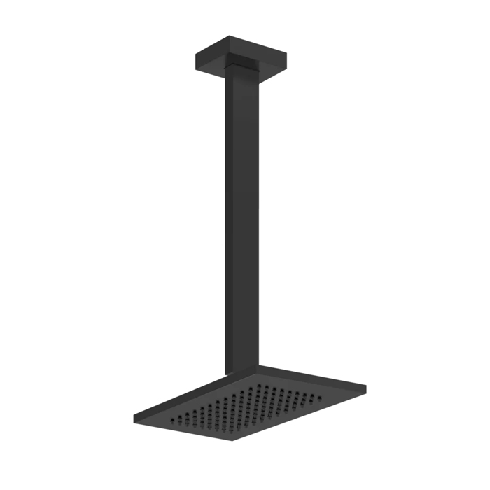 Верхний душ для потолочного крепления Gessi Rettangolo 216x140мм, высота от 115 до 1865мм, цвет: Black XL