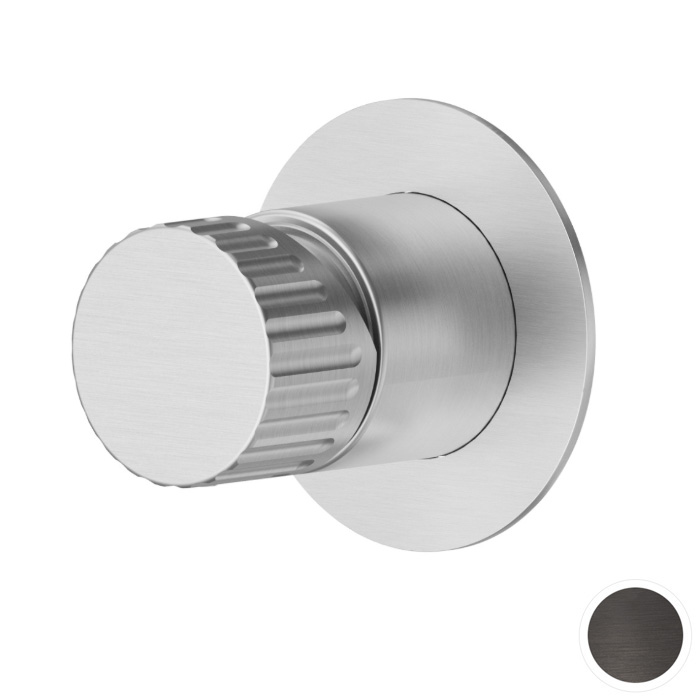Смеситель для душа Newform Steel Line, встраиваемый, на 1 выход, цвет: pvd brushed gun metal