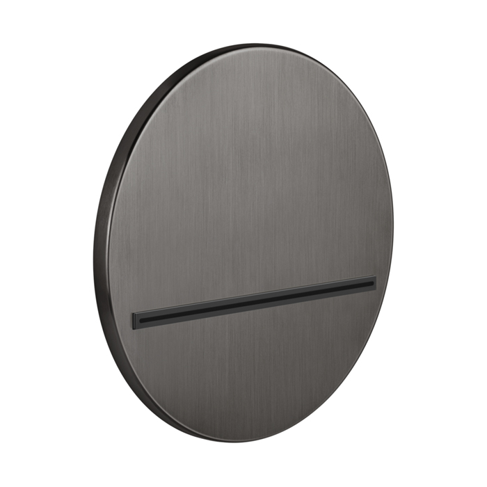 Излив настенный Gessi Venti20 Ø20.7см, каскадный, цвет: Black Metal Brushed PVD