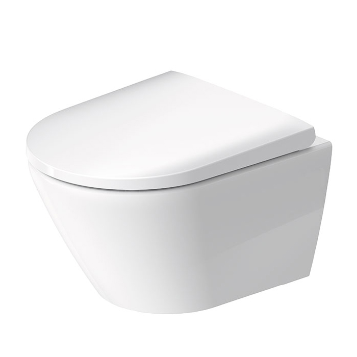 Duravit D-Code Унитаз 37х48см, подвесной, безободковый, с сиденьем микролифт, цвет: белый глянцевый