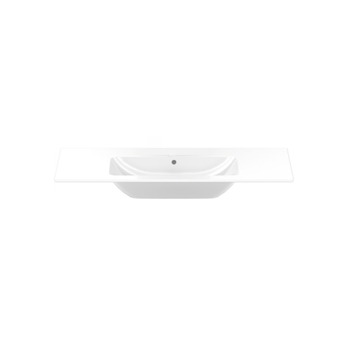 Раковина для мебели с перел Duravit Me by Starck., без отв. под смес., 1230x490мм, с покрытием Wondergliss, цвет: белый