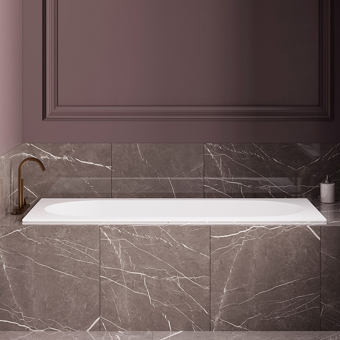 LOFO by Salini Ванна встраиваемая 170х75см, овальная чаша, материал: Solid Surface, цвет: белый матовый