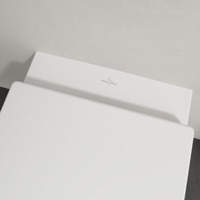 Villeroy&Boch Architectura Унитаз подвесной 37x53см, безободковый, сиденье микролифт, CeramicPlus, цвет: альпийский белый