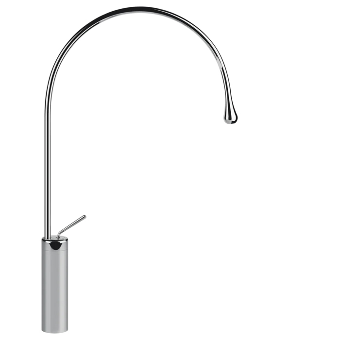 Смеситель для раковины Gessi Goccia на 1 отверстие, высокий, излив 387мм R=197, цвет: хром