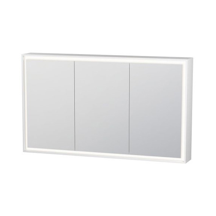 Duravit L-Cube Зеркальный шкаф 120х15.4xh70см 3 дверцы зеркальные, с 4-х сторонней подсветкой, с LED диммером справа внизу