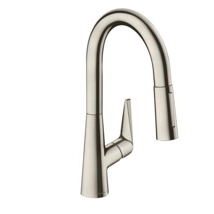 Смеситель для кухни Hansgrohe Talis M51, на 1 отв однорычажный, поворотный излив 18.5см с вытяжным душем, 2jet, h15.2см, цвет: нержавейка