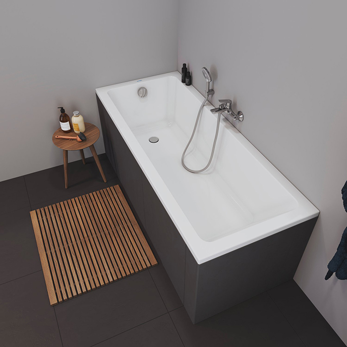 Duravit D-Neo Ванна 150х70х42см, отдельностоящая, DuraSolid, со сливом (без перелива), цвет: белый