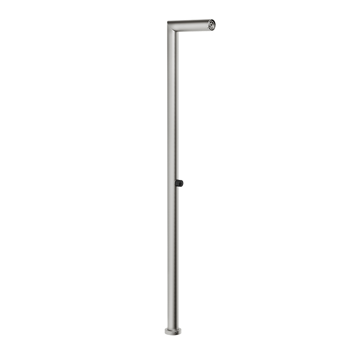 Душевая стойка Gessi Outdoor, для установки на улице, напольная, на 1 выход, без ручки и верхнего душа, цвет: Steel Brushed