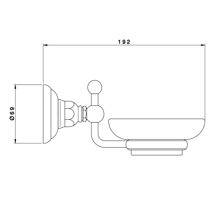 Nicolazzi Accessori Classica Мыльница подвесная, цвет: хром/белый