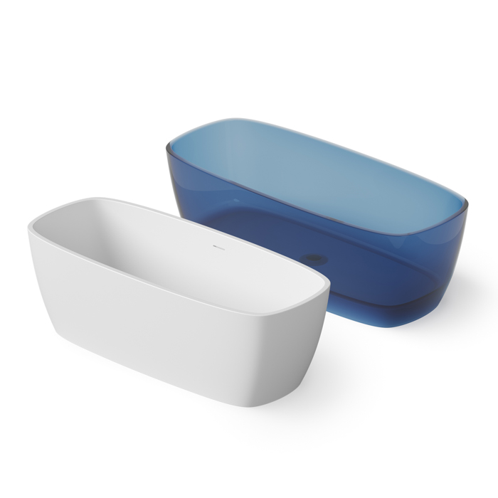 Dea Design Soul Ванна 170х72х56см, отдельностоящая, Solid Surface, цвет: White №18