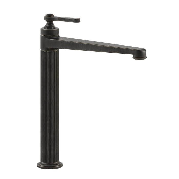 Смеситель для раковины Gessi Venti20, на 1 отв., высокий, с донным клапаном, цвет: Aged Bronze