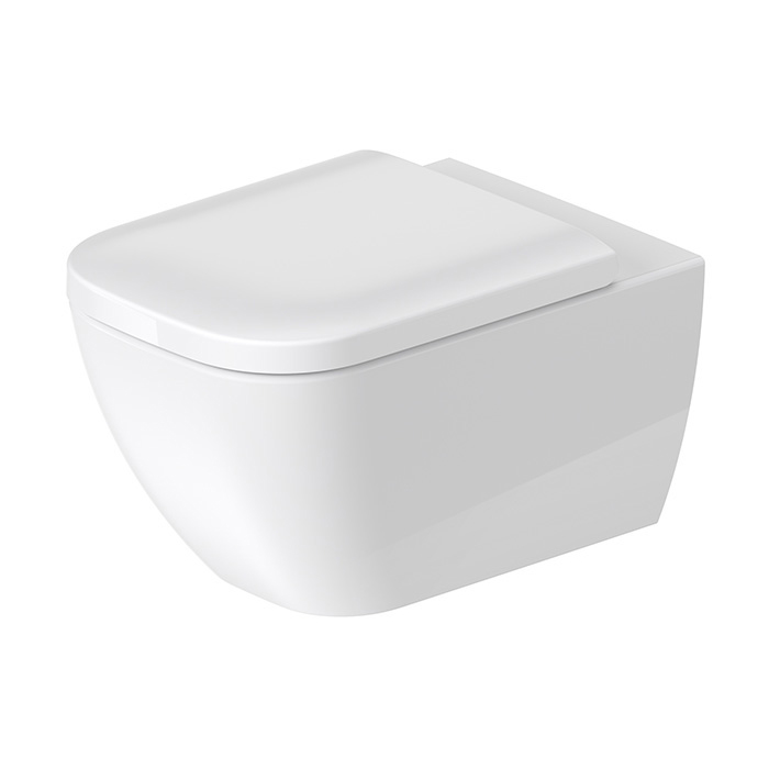Duravit Happy D.2 Унитаз подвесной безободковый 54х36.5см, с креплением, Hygiene-Glaze, цвет: белый
