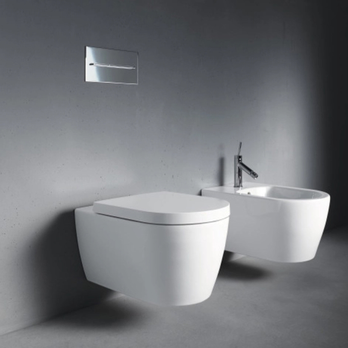 Duravit ME BY Starck Унитаз подвесной 57х37см, Rimless, включая крепление Durafix, цвет: белый матовый