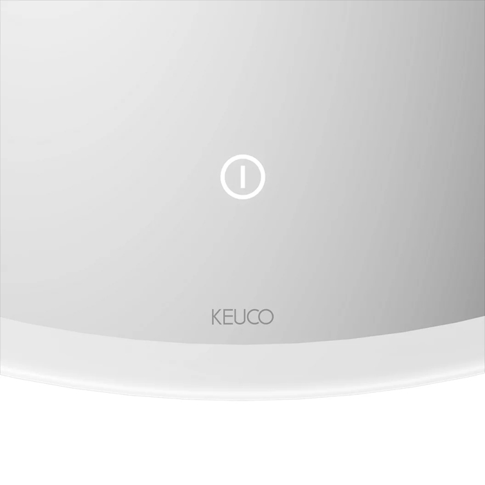 Keuco Зеркало с подсветкой круглое D1000мм с регулировкой тона, с обогревом, IP 44, рама по периметру: матовый сенсорный датчик
